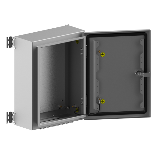 Шкаф настенный ДМ с МП, стальная дверь W200 H300 D150