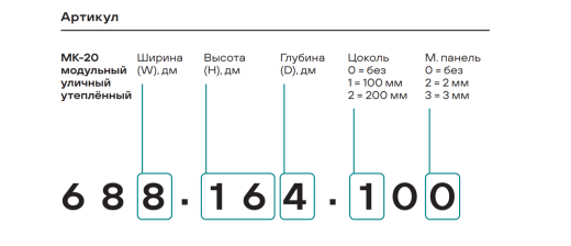 Модульный шкаф МК-20 уличный утепленный